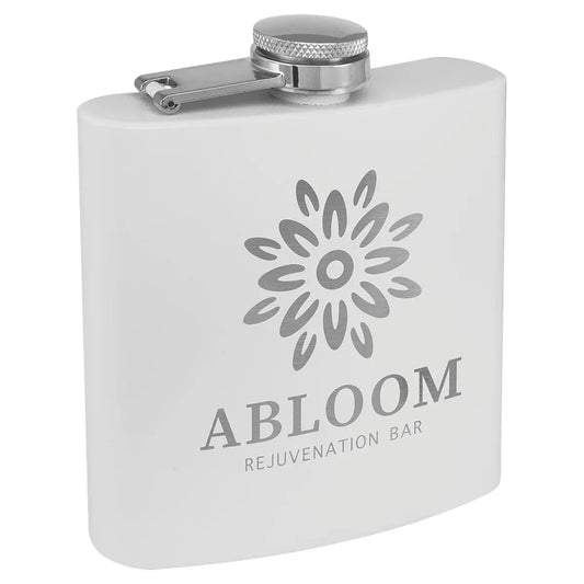 Matte White Stainless Steel 6 oz. Flask