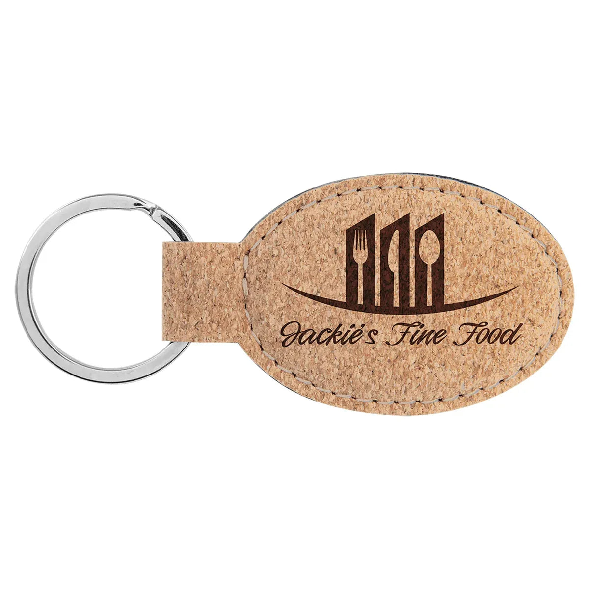 Custom branded keychain included in corporate gift set bundle