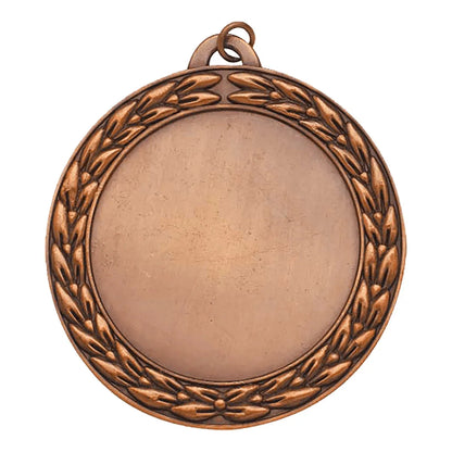 Antique Bronze 2 2 3/4" Wreath 2" Insert Holder Medal