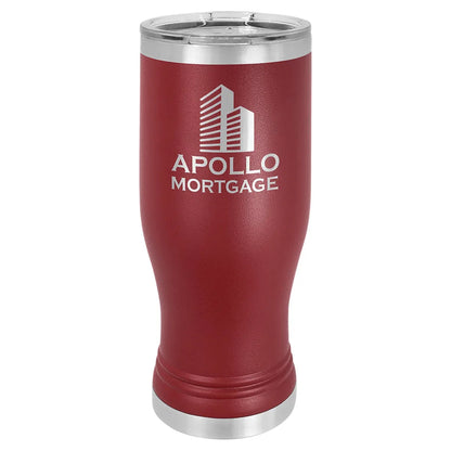 Maroon Polar Camel 20 oz Pilsner with Clear Lid