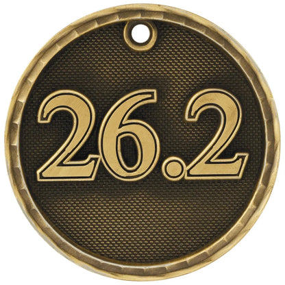 Antique Gold 2" 3D Marathon Medal