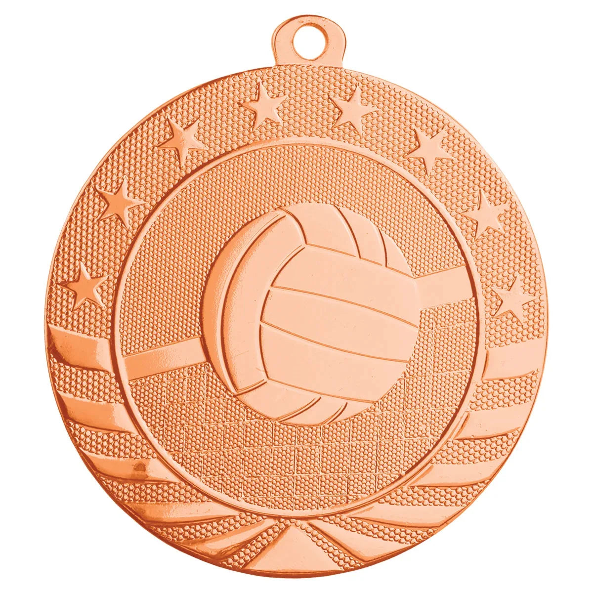 Bright Bronze 2 3/4" Volleyball Starbrite Medal