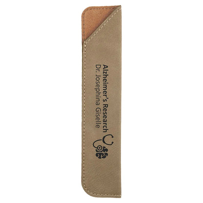 Light Brown 6 1/4" Laserable Leatherette Pen Sleeve