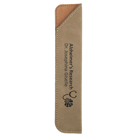 Light Brown 6 1/4" Laserable Leatherette Pen Sleeve