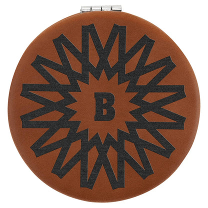 Rawhide 2 1/2" Laserable Leatherette Compact Mirror