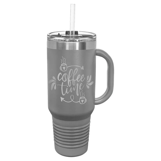 Dark Gray Polar Camel 40 oz. Travel Mug with Snap Lid & Straw