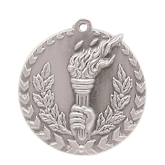 Antique Silver 1 3/4" Torch Millennium Medal