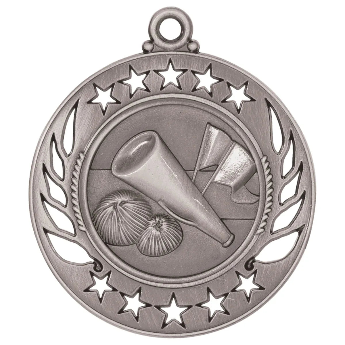 Antique Silver 2 1/4" Cheer Galaxy Medal