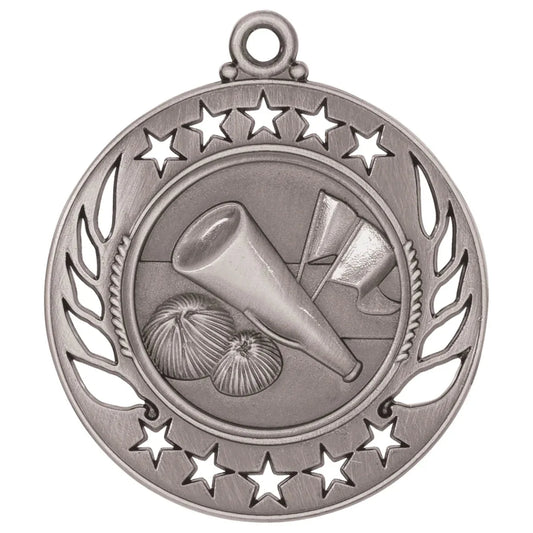 Antique Silver 2 1/4" Cheer Galaxy Medal