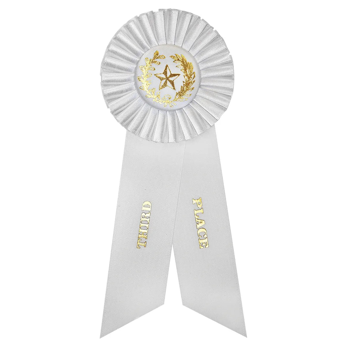 White 3rd Place Rosette Ribbon — Award Ribbon | Events & Ceremonies