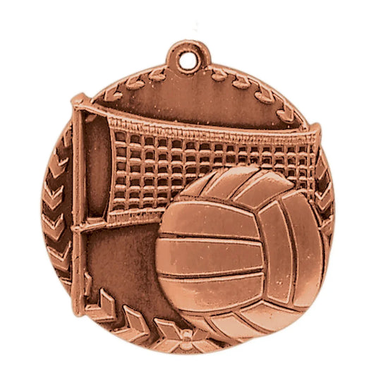Antique Bronze 1 3/4" Volleyball Millennium Medal