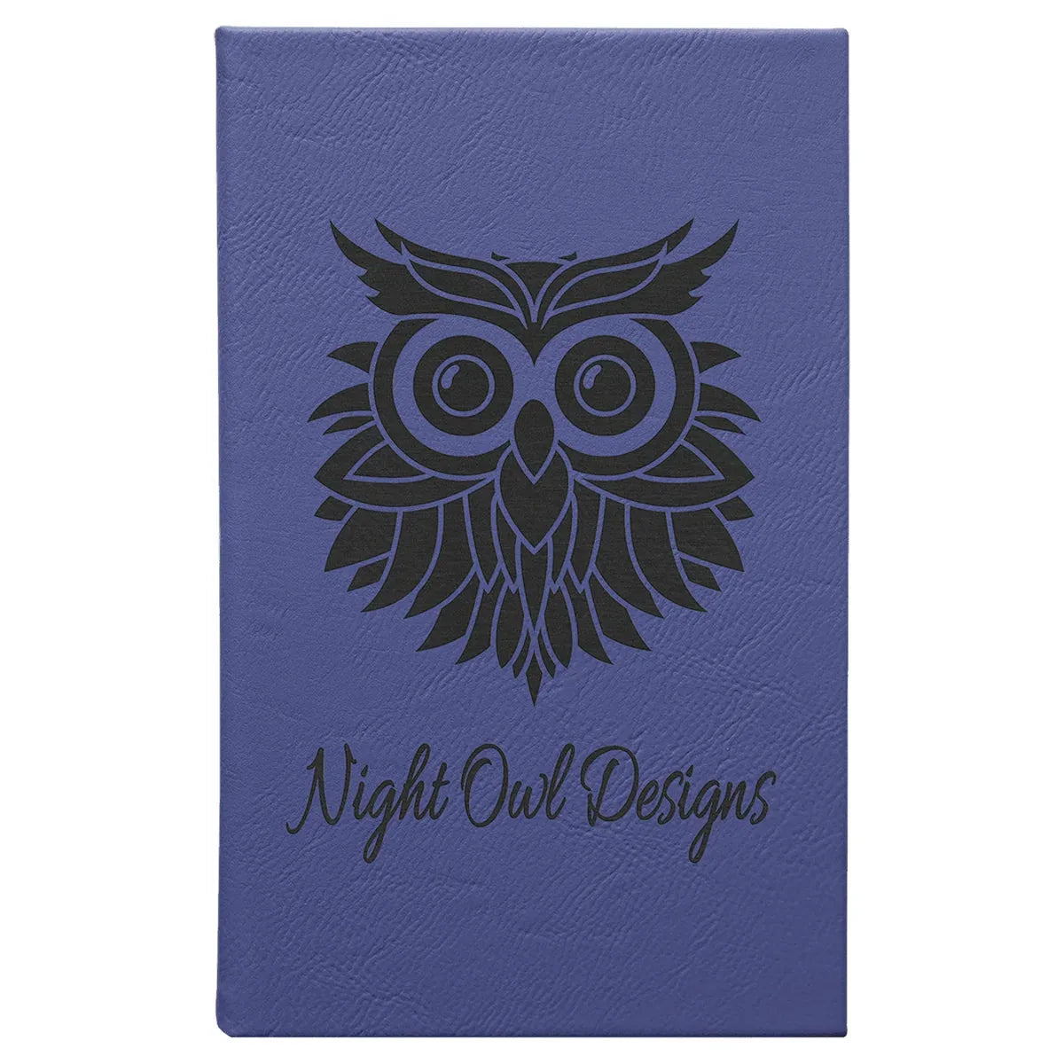 Purple 5 1/4" x 8 1/4" Laserable Leatherette Sketch Book with Unlined Notepad