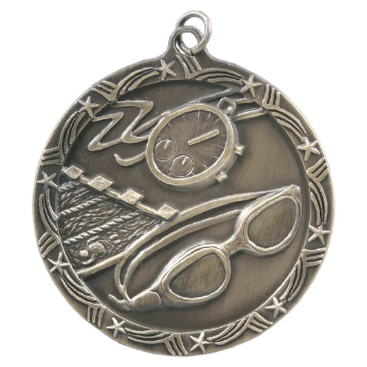 Shooting Star 2 1/2" Medal — Custom Engraved & UV Printed | Gold, Silver & Bronze