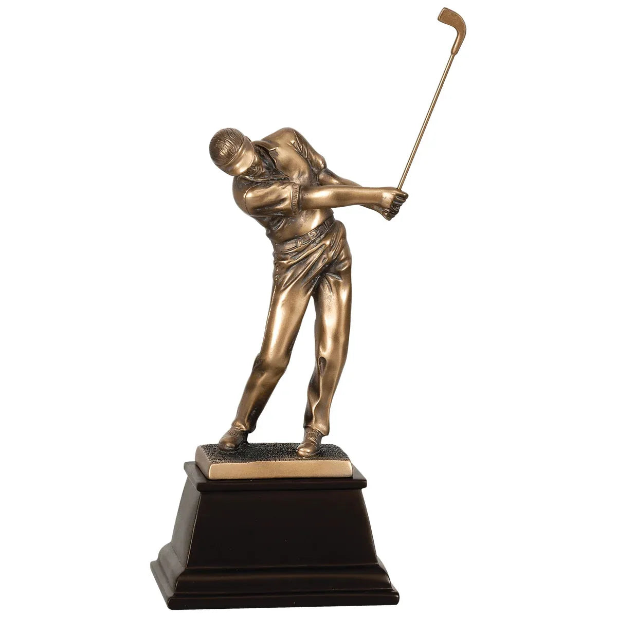 8 3/4" Bronze Male Golf Resin Award