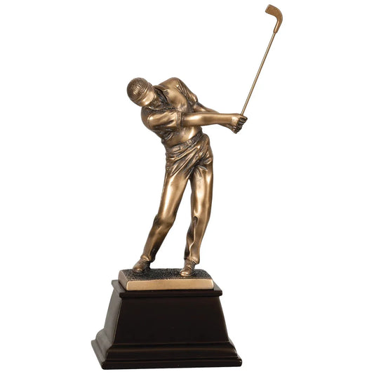 8 3/4" Bronze Male Golf Resin Award
