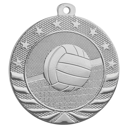Bright Silver 2" Volleyball Starbrite Medal