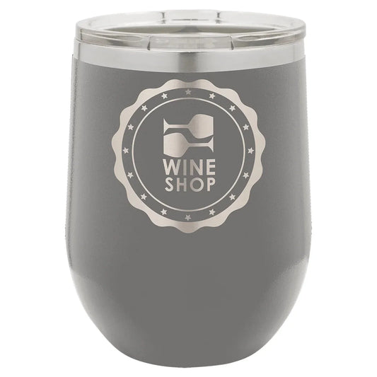 Dark Gray Polar Camel 12 oz. Vacuum Insulated Stemless Wine Tumbler with Lid