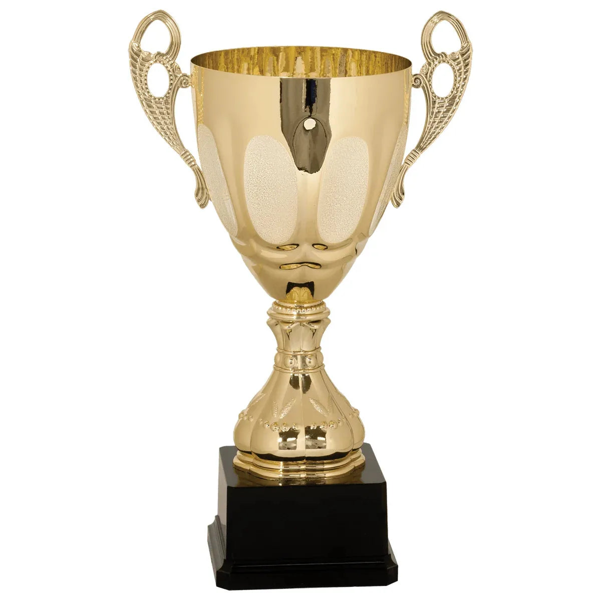Gold 14" Completed Metal Cup Trophy on Plastic Base