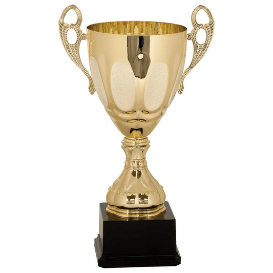 Gold 14" Completed Metal Cup Trophy on Plastic Base