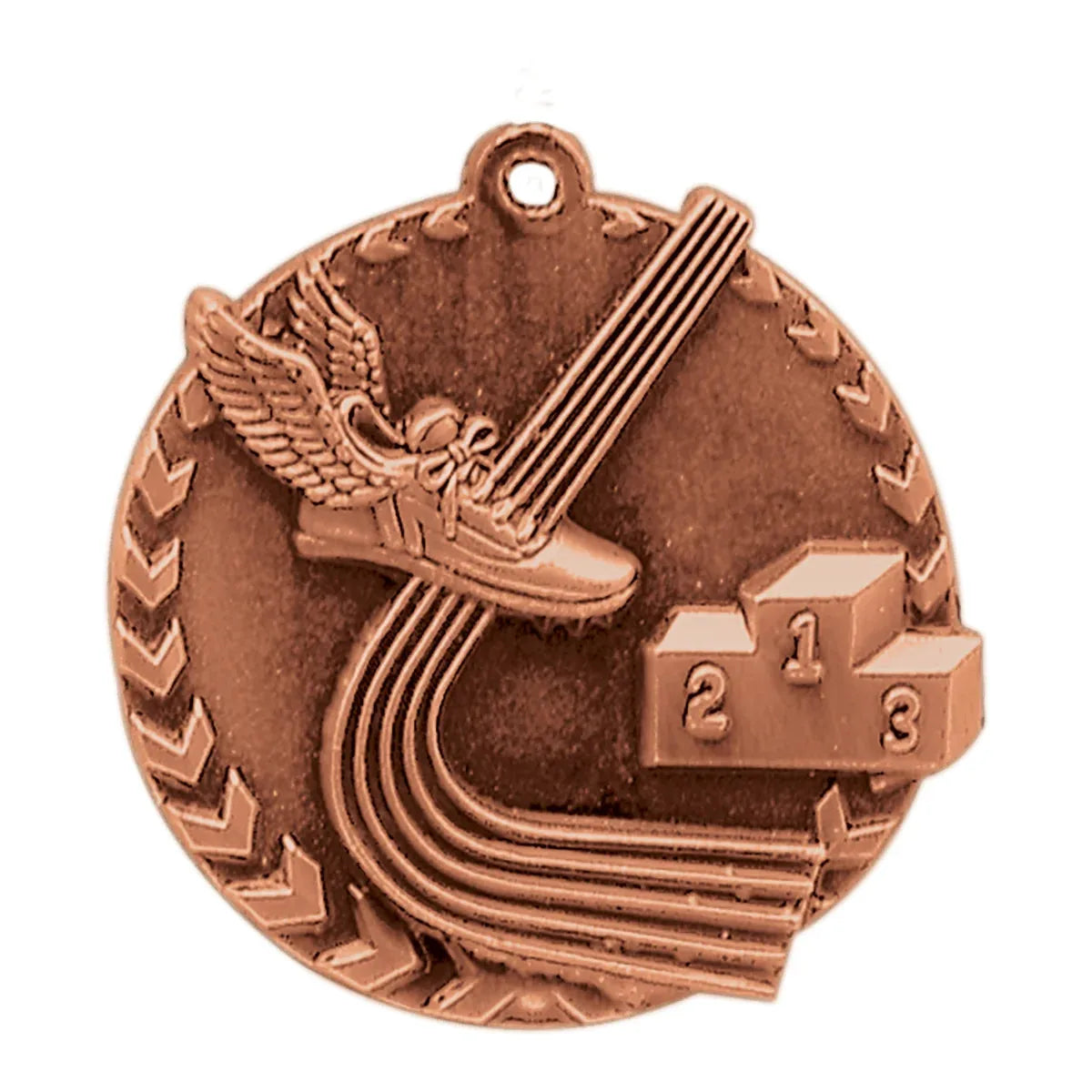 Antique Bronze 1 3/4" Track Millennium Medal