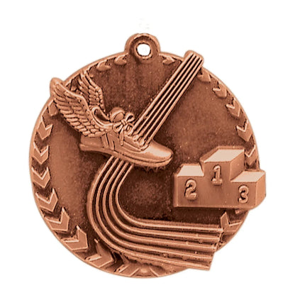 Antique Bronze 1 3/4" Track Millennium Medal