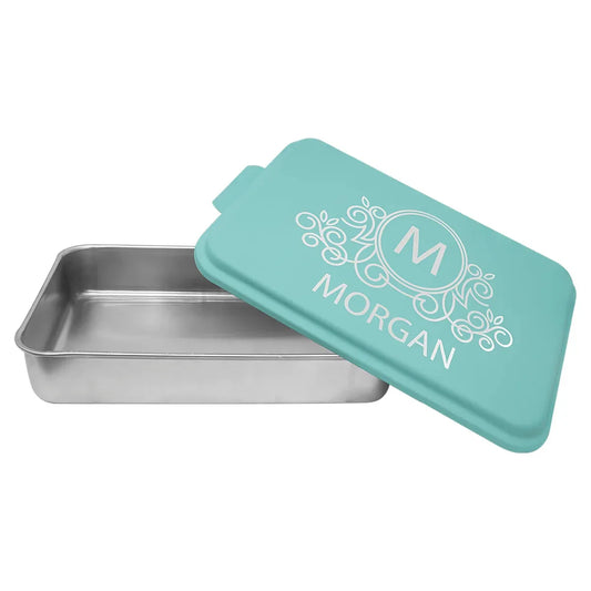 Teal 9" x 13" Aluminum Cake Pan with Lid