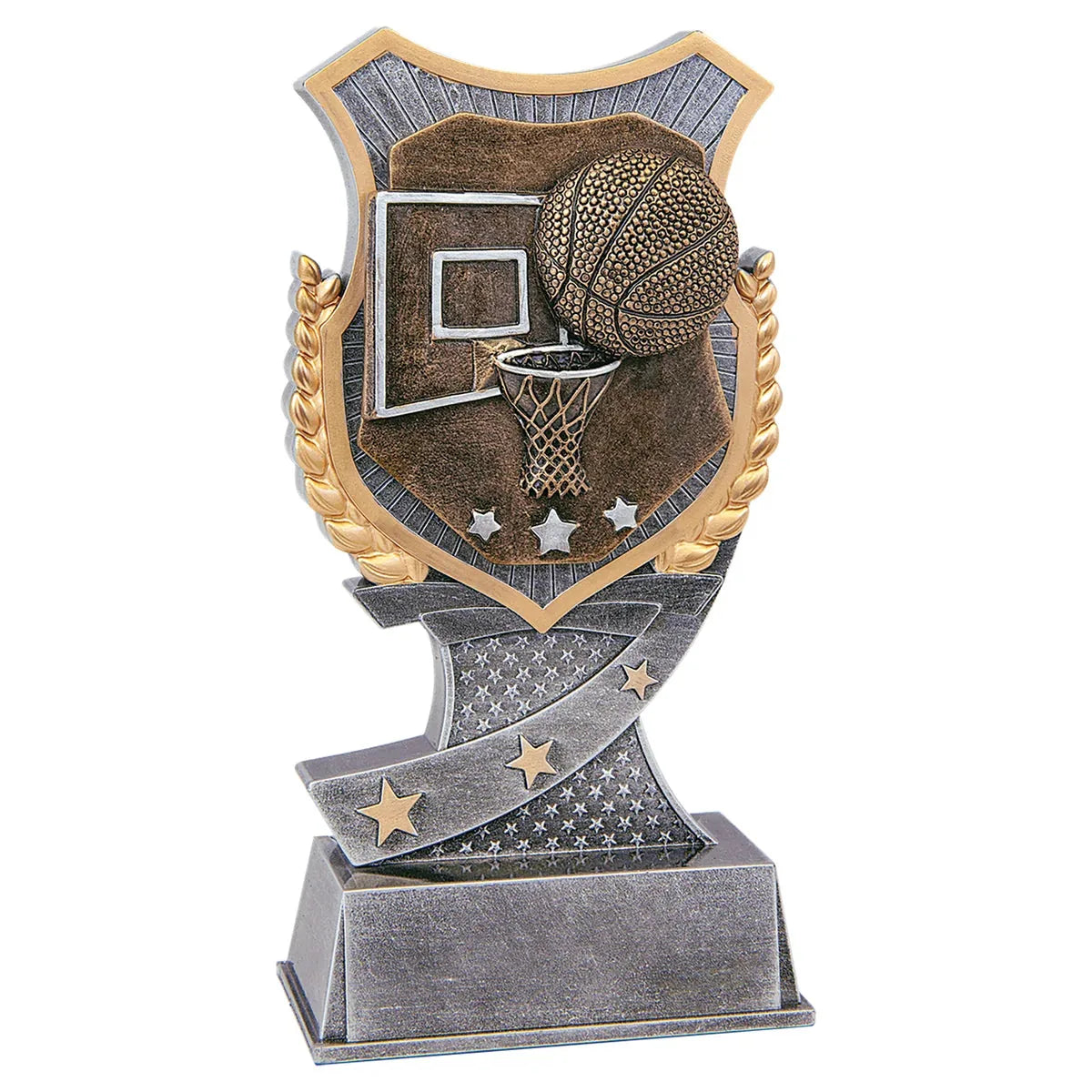 6" Basketball Shield Award