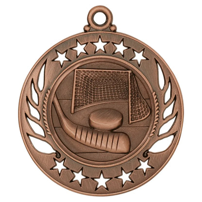 Antique Bronze 2 1/4" Hockey Galaxy Medal