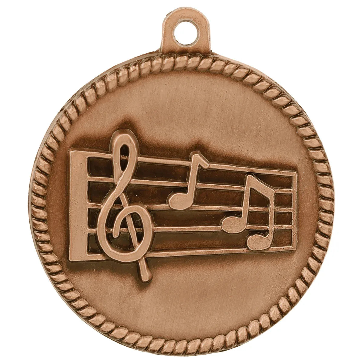 Antique Bronze 2" Music High Relief Medal