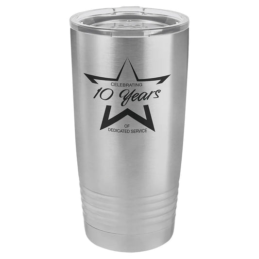 Stainless Steel Polar Camel 20 oz. Ringneck Tumbler with Logo Lid