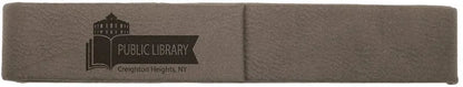 Gray 6 1/2" x 1" Laserable Leatherette Single Pen Case