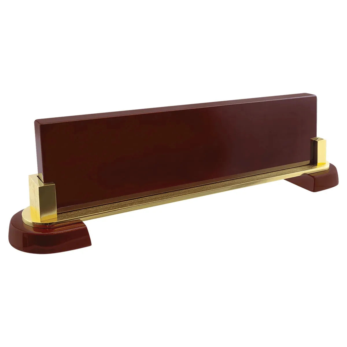 12 1/2" x 3 1/4" Rosewood Piano Finish and Metal Name Bar  (NP10 Plate Sold Separately)