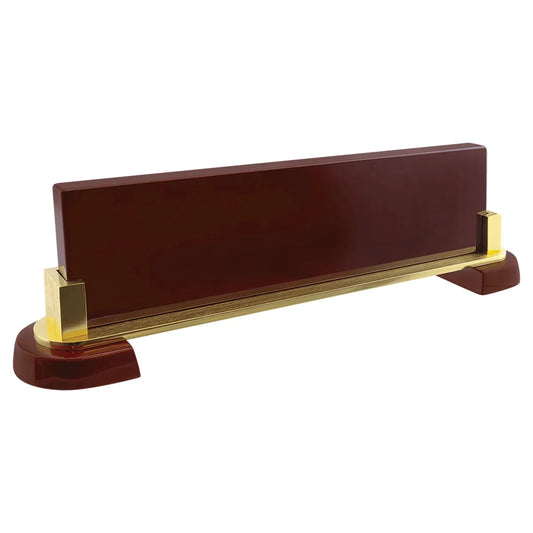 12 1/2" x 3 1/4" Rosewood Piano Finish and Metal Name Bar  (NP10 Plate Sold Separately)