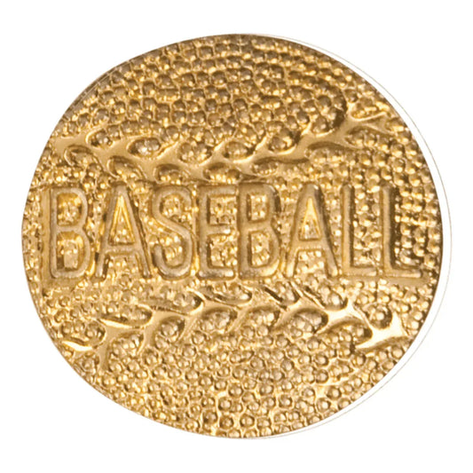 Gold Baseball Metal Chenille Letter Insignia