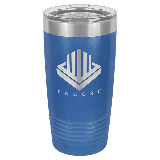 Royal Blue Polar Camel 20 oz. Ringneck Tumbler with Logo Lid