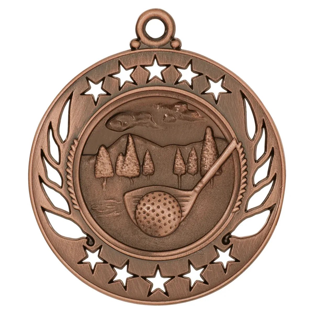 Antique Bronze 2 1/4" Golf Galaxy Medal