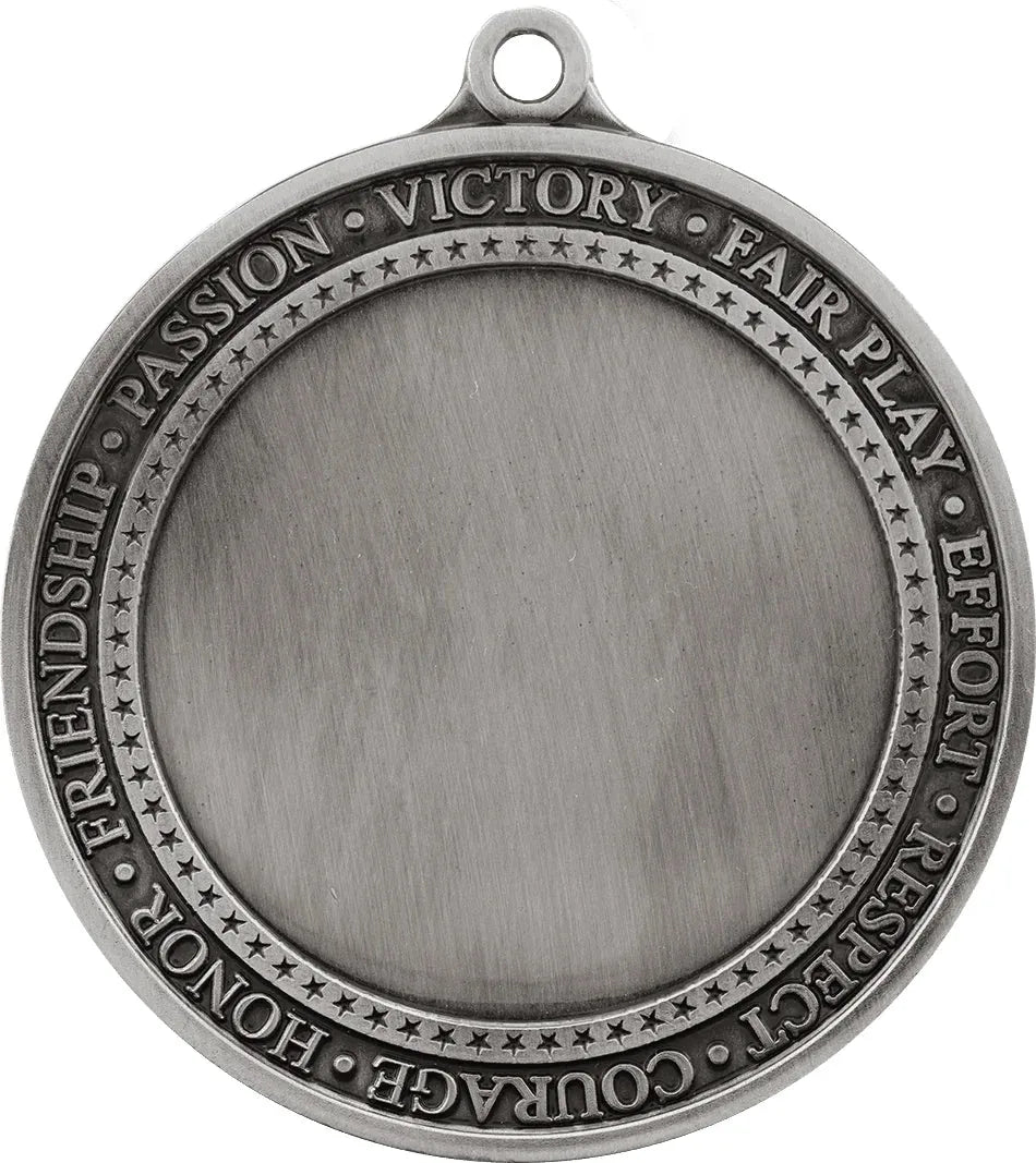 Antique Silver 2 3/4" Inspirational 2" Insert Medal Holder