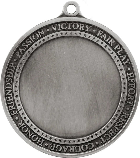 Antique Silver 2 3/4" Inspirational 2" Insert Medal Holder