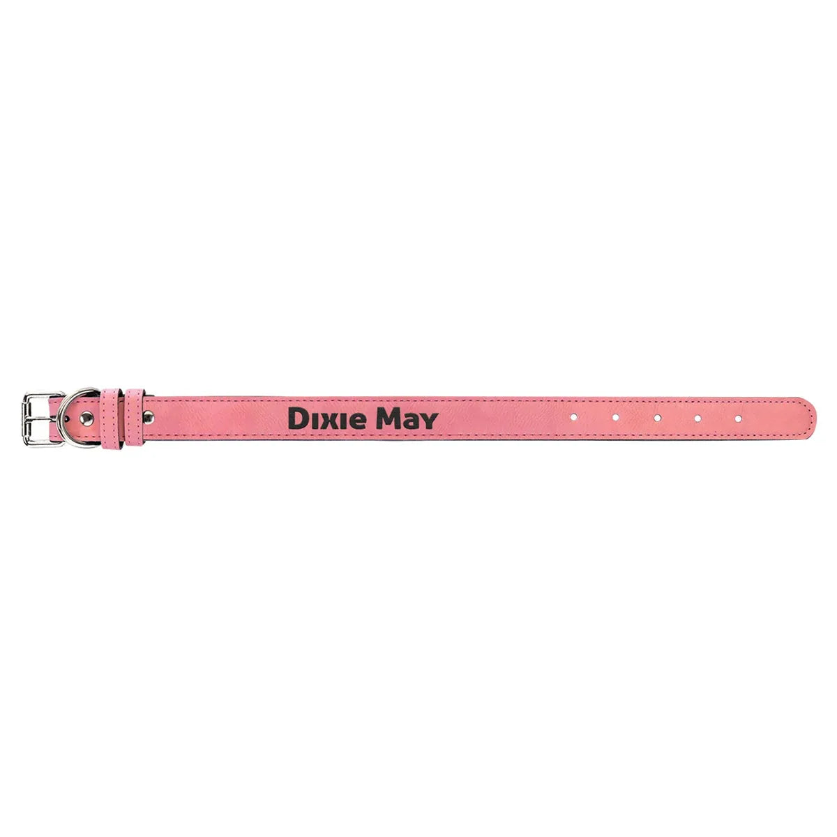 Pink Small 15" x 3/4" Laserable Leatherette Dog Collar