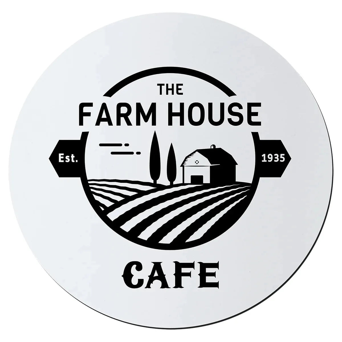 White/Black 3 3/4" Round Silicone Coaster