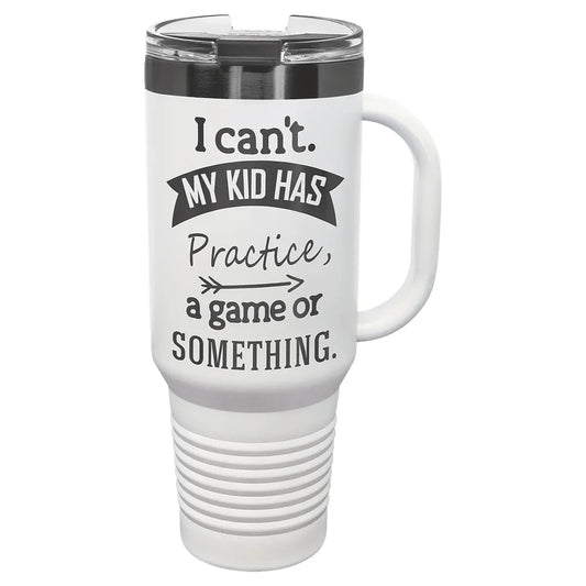 White/Ghost Black Polar Camel 40 oz. Travel Mug with Handle & Straw