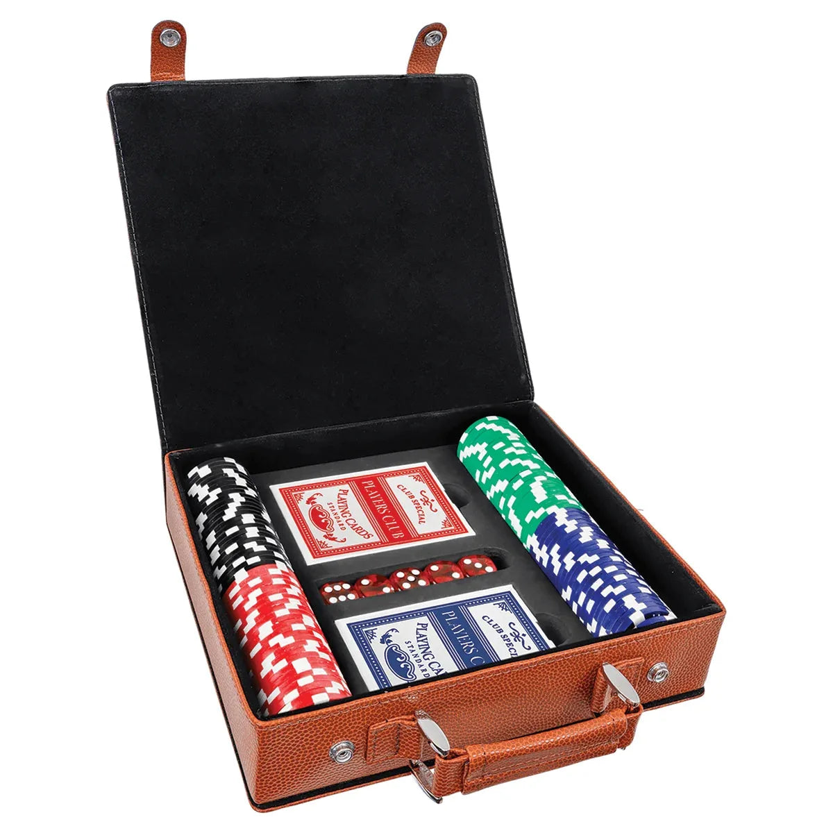 Basketball Laserable Leatherette 100 Chip Poker Set