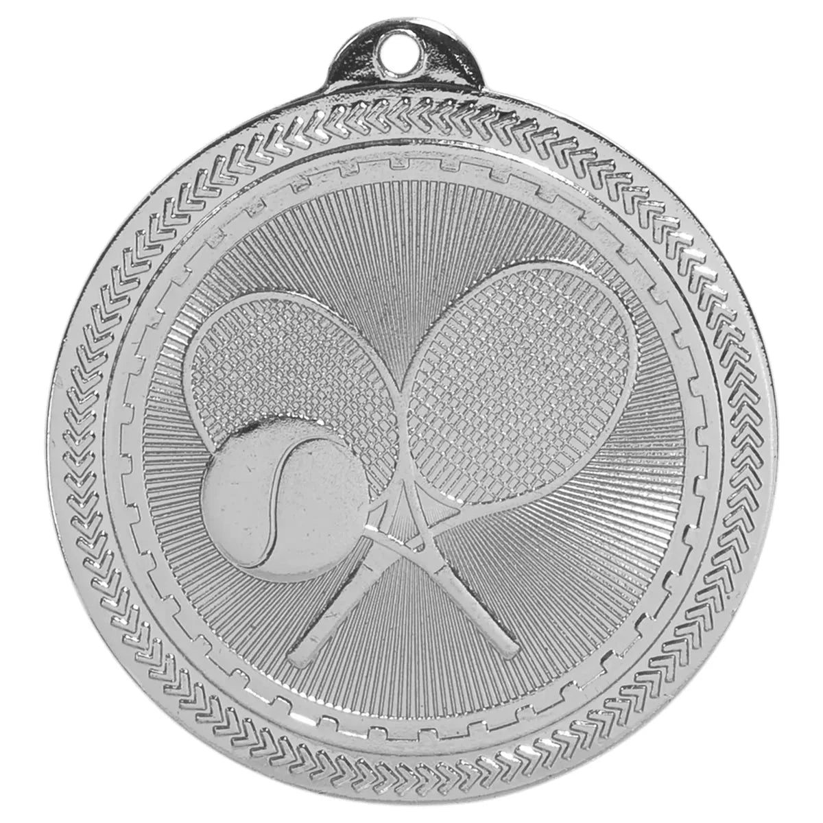 Bright Silver 2" Tennis Laserable BriteLazer Medal