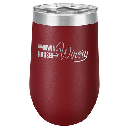 Maroon Polar Camel 16 oz. Vacuum Insulated Stemless Tumbler with Lid