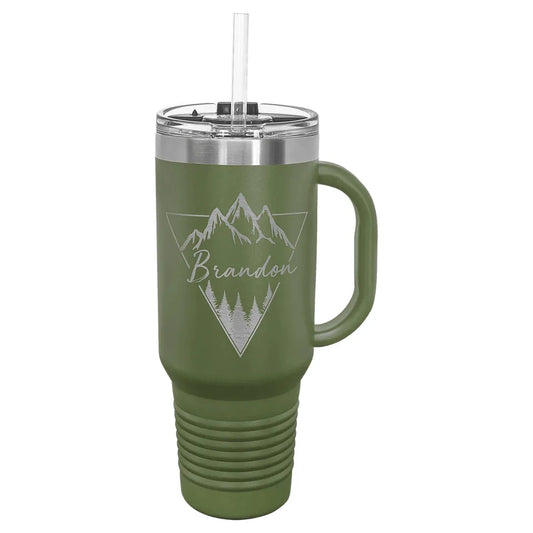 Olive Green Polar Camel 40 oz. Travel Mug with Snap Lid & Straw