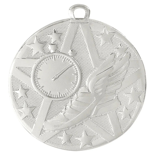 Silver 2" Superstar Track Medal