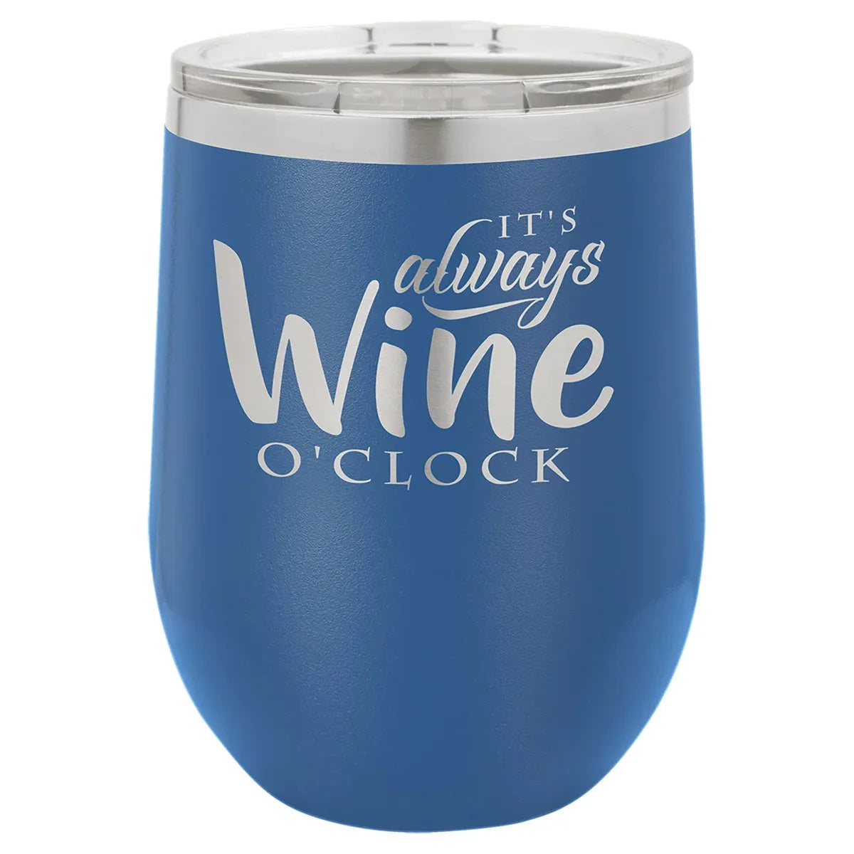 Royal Blue Polar Camel 12 oz. Vacuum Insulated Stemless Wine Tumbler with Lid