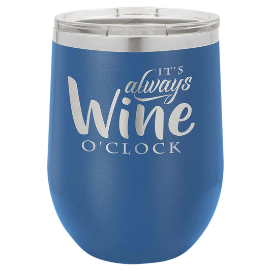 Royal Blue Polar Camel 12 oz. Vacuum Insulated Stemless Wine Tumbler with Lid