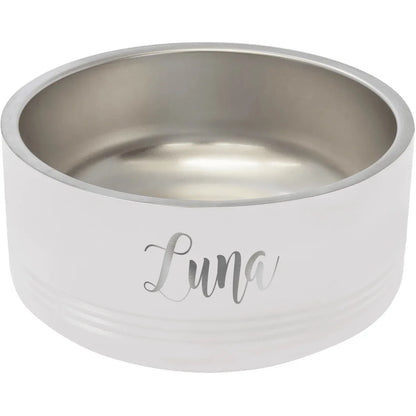 White Polar Camel 32 oz. Medium Pet Bowl