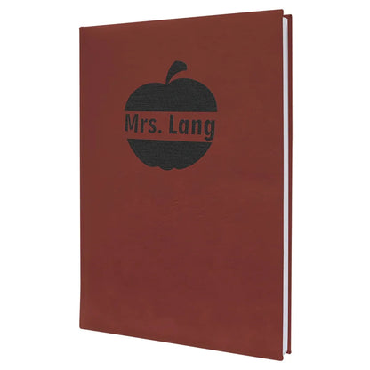 Rose 7" x 9 3/4" Laserable Leatherette Journal with Lined Notepad